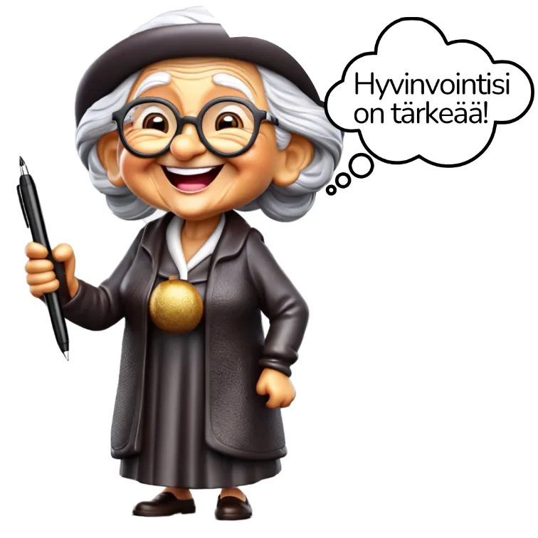 Isoäiti kertoo, että hyvinvointisi on tärkeää